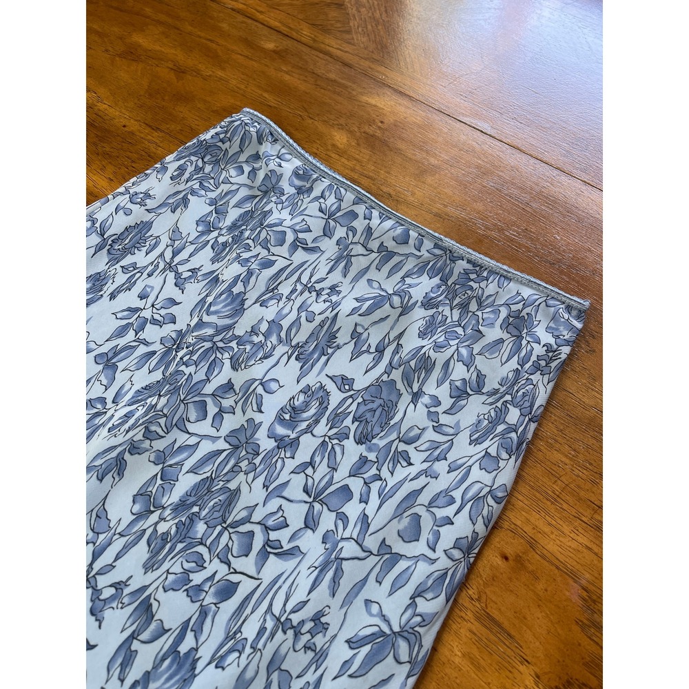 y2k Jonathan Martin Midi Skirt Blue Floral Vintage 90s Ruffle High Low Medium - Picture 4 of 7